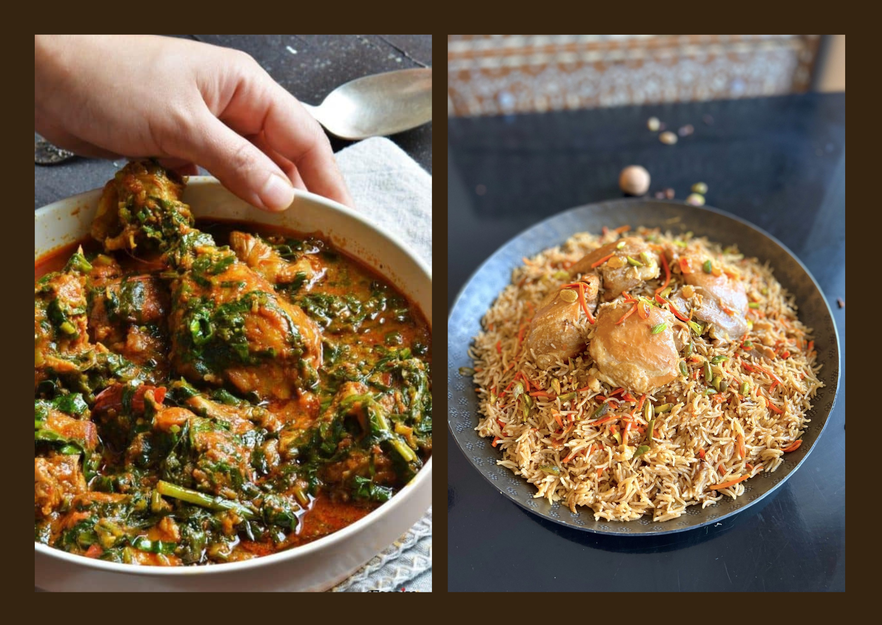 2 Chicken Kabuli Pulao & 1 Palak Chicken – Hearty, Flavorful & Generous Portions for Four!